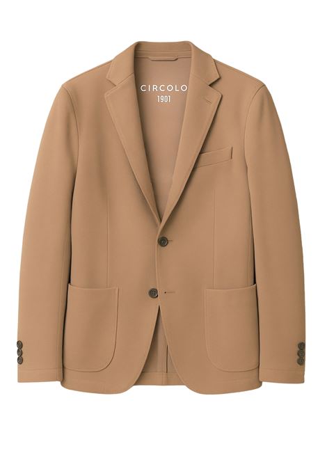 Blazer Uomo CIRCOLO 1901 in Jersey Stretch Beige  Modello Easy Jacket CIRCOLO 1901 | Giacche | CN4660766